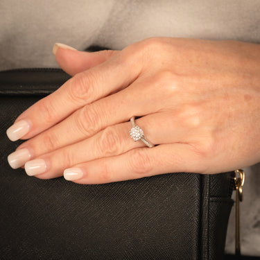 Sterling Silver 1/6 Carat Diamond Ring