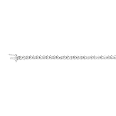 Sterling Silver & 0.95 Carat Diamond Tennis Bracelet