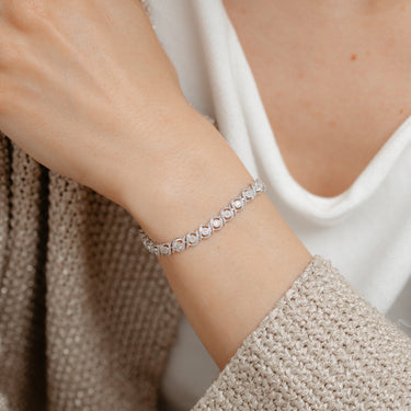 0.45 Carat Diamond 18cm Bracelet set in Sterling Silver