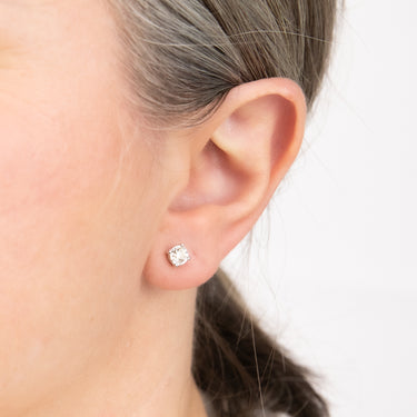 10ct White Gold 0.45 Carat Diamond Solitaire Stud Earrings