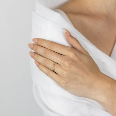 9ct Yellow Gold Wrap Around Diamond Ring with 27 Brilliant Cut Diamonds