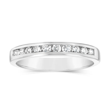 9ct White Gold 1/3 Carat Diamond Eternity Ring with 10 Brilliant Cut Diamonds