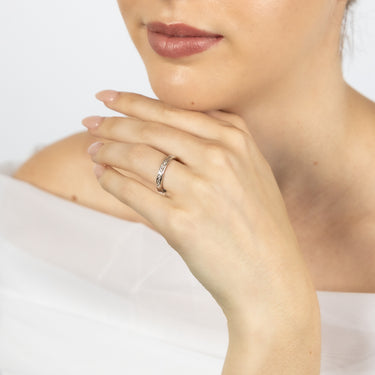 9ct White Gold 1/3 Carat Diamond Eternity Ring with 10 Brilliant Cut Diamonds