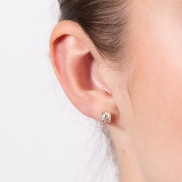 1 Carat Diamond Solitaire Stud Earrings in 9ct Yellow Gold