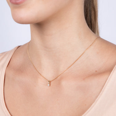 1/6 Carat Diamond Solitaire Pendant in 9ct Yellow Gold