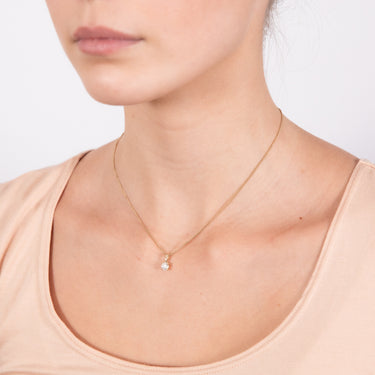 1/2 Carat Diamond Solitaire Pendant in 9ct Yellow Gold