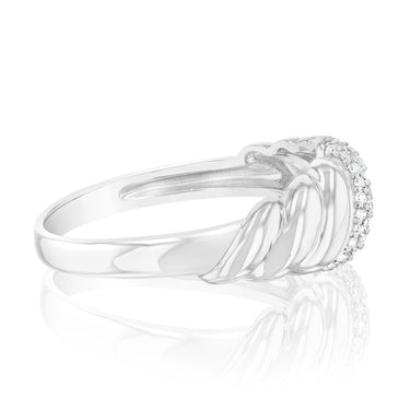 Sterling Silver 1/6 Carat Diamond Ring