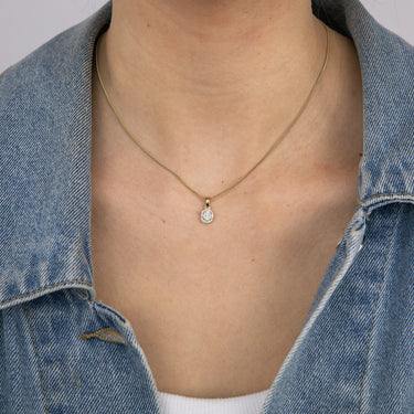 1/10 Carat Diamond Pendant in 9ct Yellow Gold