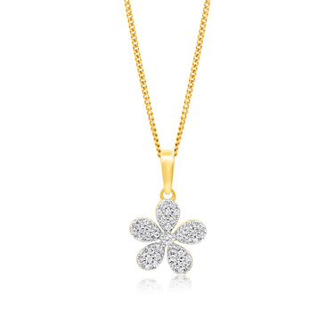 Diamond Pendant in 9ct Yellow Gold