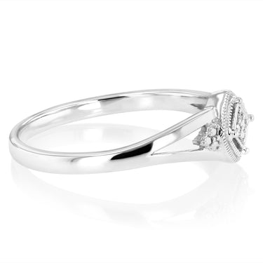 1 Diamond Dress Ring in Sterling Silver