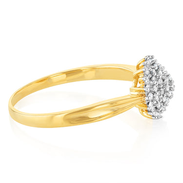1/5 Carat Diamond Dress Ring in 9ct Yellow Gold