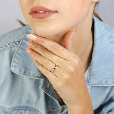 1 Diamond Dress Ring in Sterling Silver