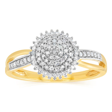 0.30 Carat Diamond Dress Ring in 9ct Yellow Gold