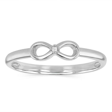 1 Diamond Dress Ring in Sterling Silver