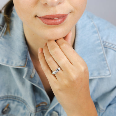 1 Diamond Dress Ring in Sterling Silver