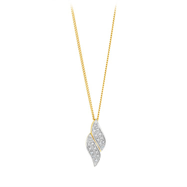 1/10 Carat Diamond Pendant in 9ct Yellow Gold