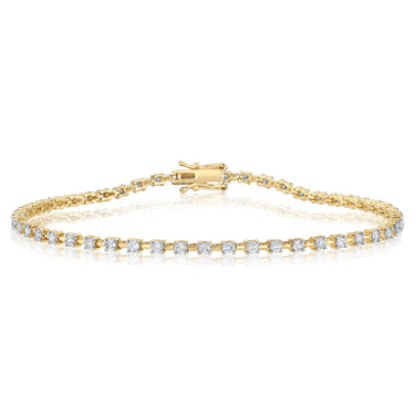 1 Carat Diamond Tennis Bracelet in 9ct Yellow Gold