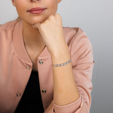 1/6 Carat Diamond Fancy Bracelet in Sterling Silver