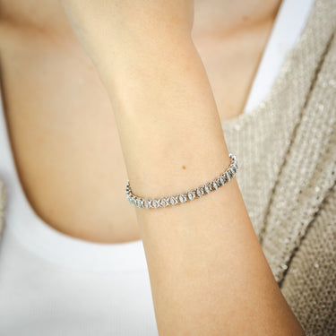 0.95 Carat Diamond Tennis Bracelet in Sterling Silver