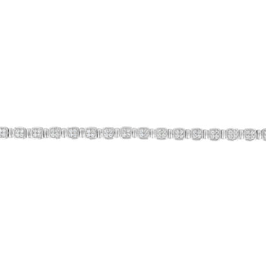 0.95 Carat Diamond Bracelet in Sterling Silver