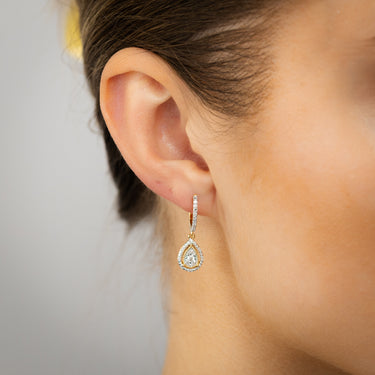 1/2 Carat Earring & Pendant Set in Gold Plated Sterling Silver on 45cm Chain