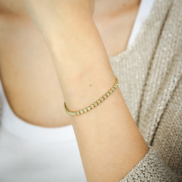 1/2 Carat Diamond Tennis Bracelet in 9ct Yellow Gold