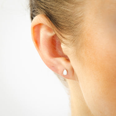 1/4 Carat Diamond Pear Studs Earrings in 9ct White Gold