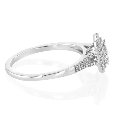 1/2 Carat Diamond Ring in 9ct White Gold
