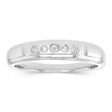 1/10 Carat Diamond Eternity Ring in 9ct White Gold
