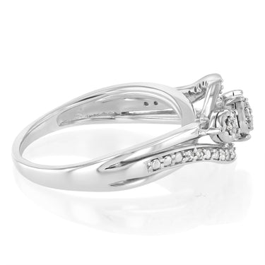 1/6 Carat Diamond Ring in Sterling Silver
