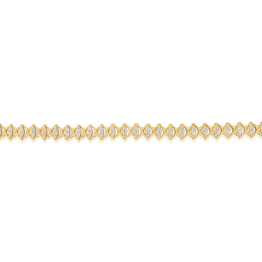0.90 Carat Diamond 18cm Bracelet in Gold Plated Silver
