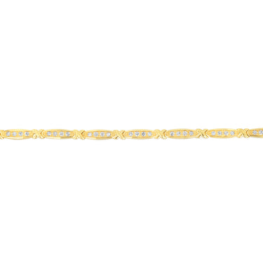 0.95 Carat Diamond 17.5cm Bracelet in Gold Plated Silver