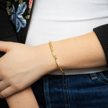 0.95 Carat Diamond 17.5cm Bracelet in Gold Plated Silver