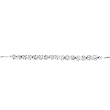 Natural Diamond Slider Bracelet in Sterling Silver