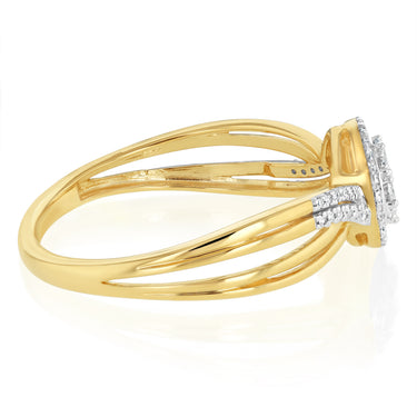 1/5 Carat Diamond Ring in 9ct Yellow Gold