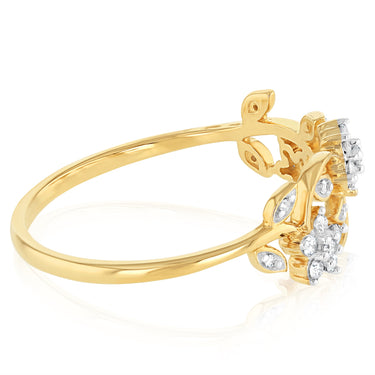 1/5 Carat Diamond Ring in 9ct Yellow Gold