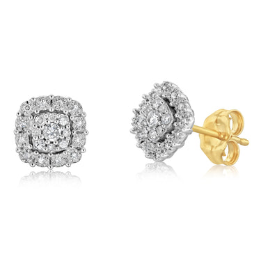 1/5 Carat Diamond Stud Earring in 9ct Yellow Gold