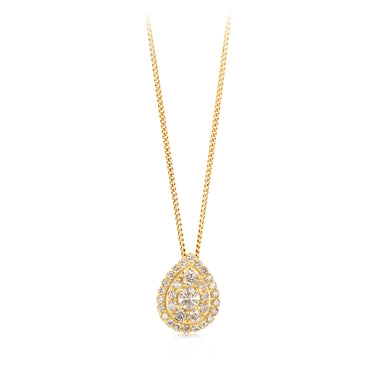 1/2 Carat Natural Diamond Pendant in 9ct Yellow Gold