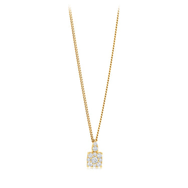1/5 Carat Natural Diamond Pendant in 9ct Yellow Gold