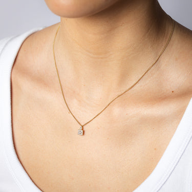 1/5 Carat Natural Diamond Pendant in 9ct Yellow Gold