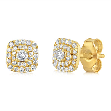 0.33 Carat Natural Diamond Stud Earrings in 9ct Yellow Gold