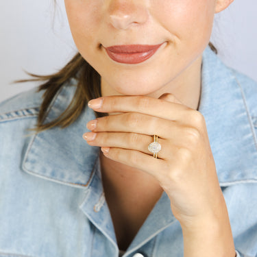 0.33 Carat Natural Diamond 2 Ring Bridal Set in 9ct Yellow Gold