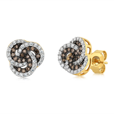 0.40 Carat Australian Diamond Stud Earrings in 9ct Yellow Gold