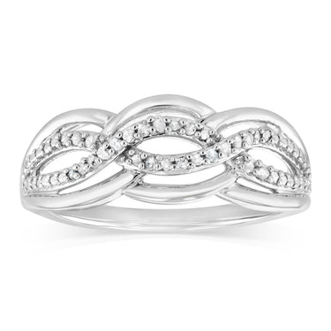 1/10 Carat Diamond Dress Ring in Sterling Silver