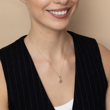 1/5 Carat Diamond Pendant on 45cm Chain in Gold Plated Silver