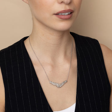 0.95 Carat Diamond Necklace in Sterling Silver