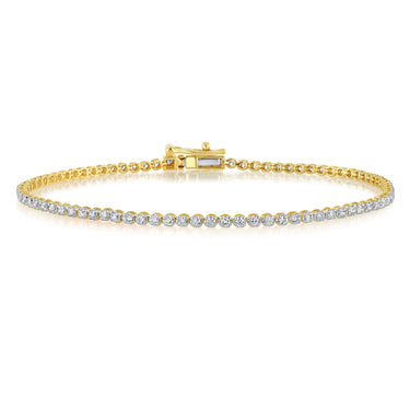 1 Carat Diamond Tennis Bracelet in 10ct Yellow Gold