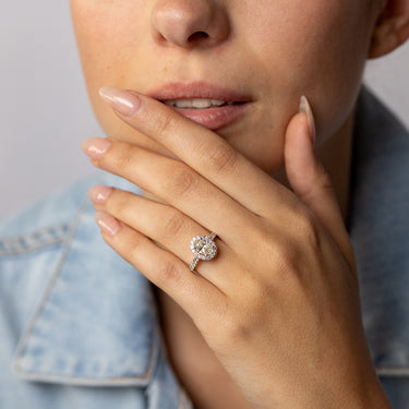 1.50 Carat Diamond Ring With 1 Carat Oval Australian Diamond Surrounded by Halo of 26 Round Diamonds in 9ct Yellow Gold