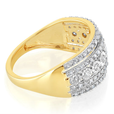 1/2 Carat Diamond Dress Ring in 9ct Yellow Gold