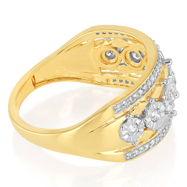 1/4 Carat Diamond Dress Ring in 9ct Yellow Gold